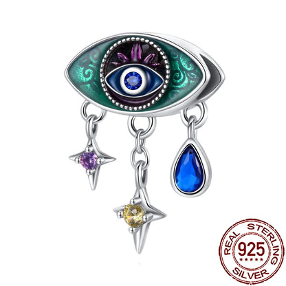 Charm Mano de Fátima con Ojo Todo lo Ve en plata 925 – Compatible Pandora, pulsera y collar mujer 2025