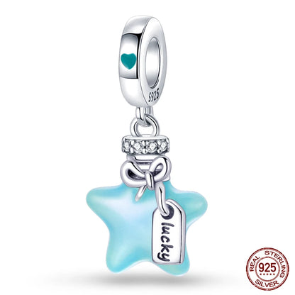 Charm Serie Océano en Plata 925 – Abalorios Tortuga, Cangrejo y Sirena para Pulsera Original Mujer