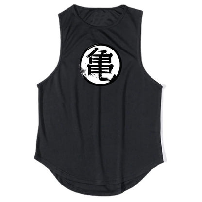 Tank Top Anime Japonés para Hombre – Camiseta Sin Mangas de Gym, Fitness y Bodybuilding, Secado Rápido y Estilo Muscle