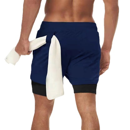Shorts 2 en 1 para Hombre – Pantalones Deportivos de Doble Capa, Gym, Fitness, Running y Entrenamiento, Jogging Shorts Masculinos