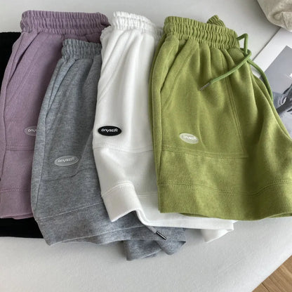 Pantaloneta Mujer Cintura Alta Ajustable | Short Deportivo Casual Pierna Ancha