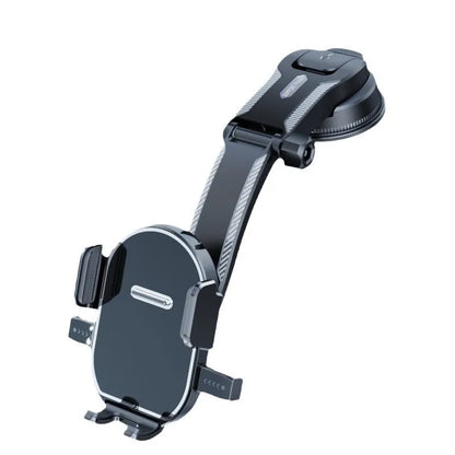 Soporte Ajustable para Teléfono de Coche con Base de Succión Fuerte y Marco de ABS – Rotación 360° Antivibración Antideslizante para Salpicadero