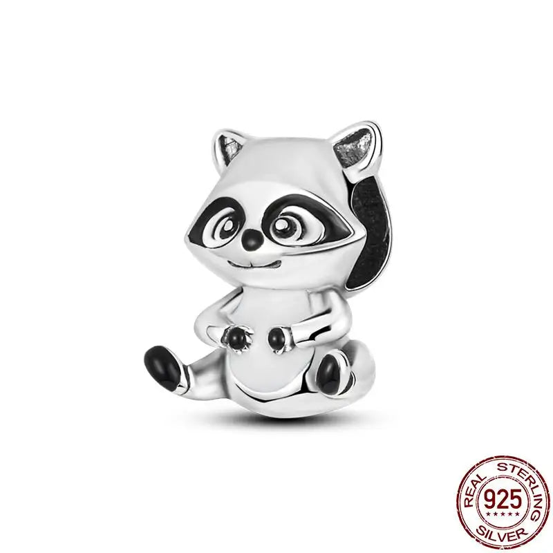 Charm animal mascota en plata 925 – Abalorio elegante para pulsera o collar tipo Pandora, joyería personalizada mujer