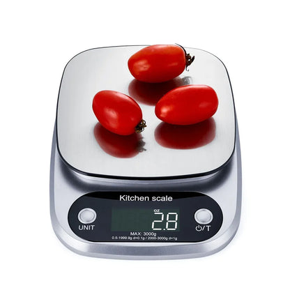 Balanza de Cocina Digital Alta Precisión 3/5/10kg | Báscula Electrónica para Alimentos, Repostería y Joyería con Pantalla LCD