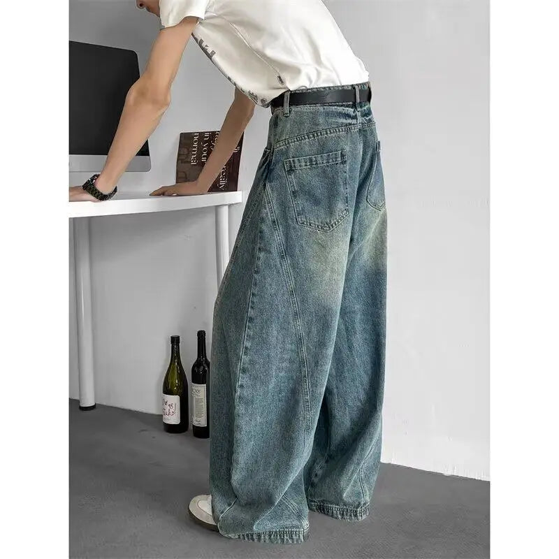 Jeans Baggy de Pierna Ancha para Hombre – Pantalones Unisex Streetwear Hip Hop Oversize para Baile y Estilo Urbano