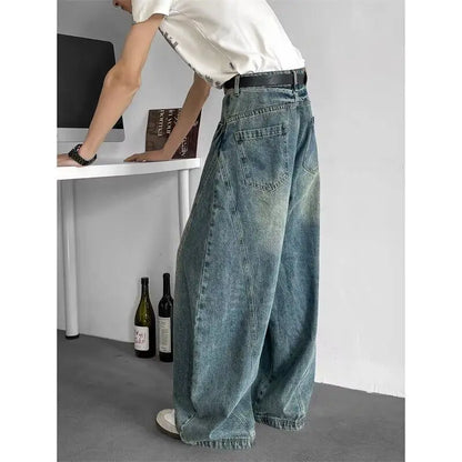 Jeans Baggy de Pierna Ancha para Hombre – Pantalones Unisex Streetwear Hip Hop Oversize para Baile y Estilo Urbano