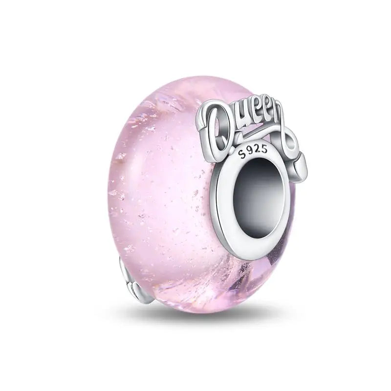 Charm separador redondo plata 925 con circonitas de colores – Compatible Pandora, joyería DIY elegante