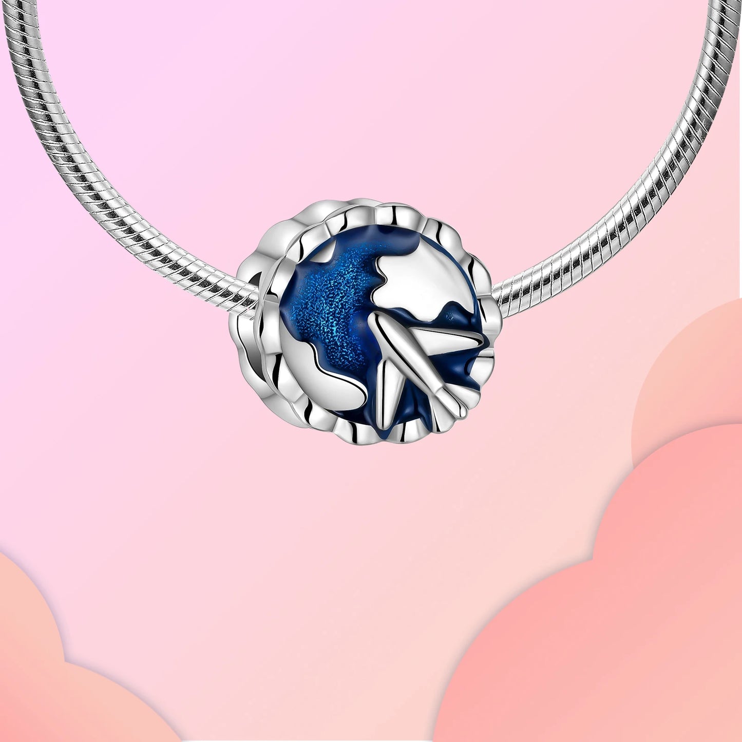 Charm avión y luciérnaga en plata 925 – Amor y viaje, compatible Pandora, pulsera y collar DIY mujer
