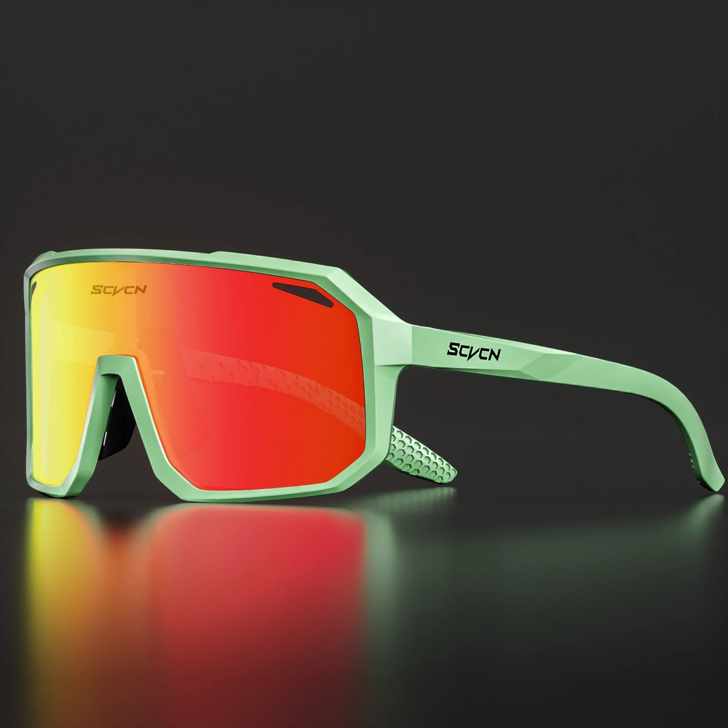 SCVCN Gafas de Ciclismo Deportivas | Lentes de Policarbonato HD | Protección UV400 | Antideslizantes y Ergonómicas para Hombres y Mujeres