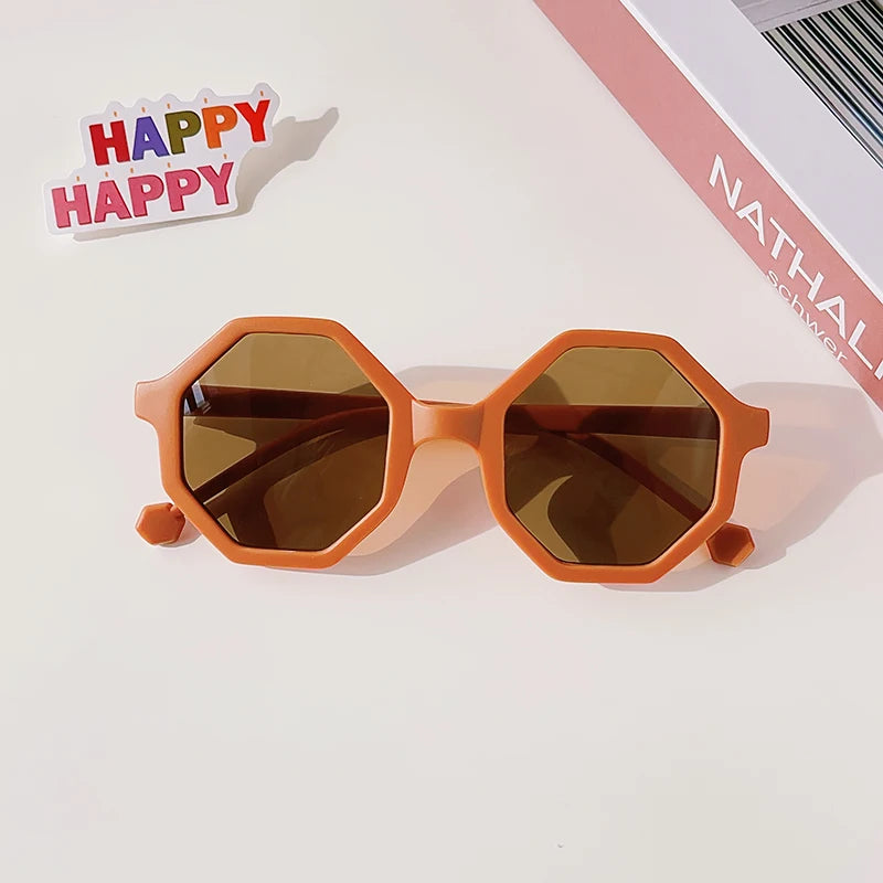 Gafas de Sol Vintage Redondas para Niños | Protección UV400 Acrílico Frosted