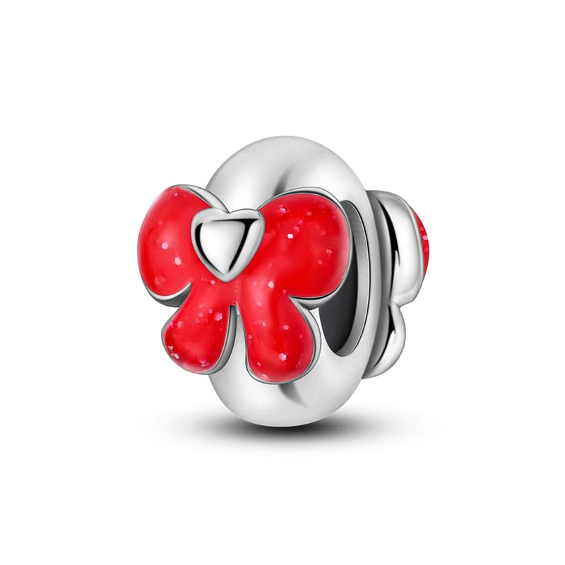Charm de Plata 925 con Mariposa y Dragón – Abalorio Colorido con Zirconia Arcoíris para Pulseras DIY