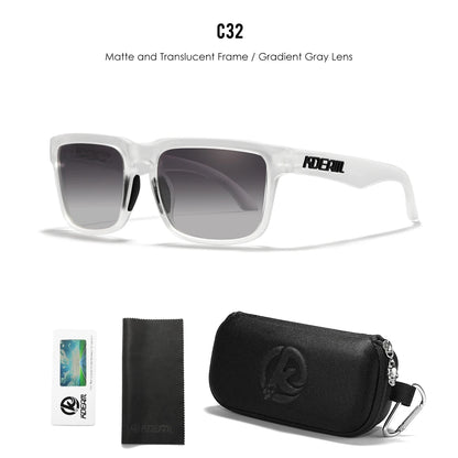 Gafas de Sol Polarizadas KDEAM Unisex | Diseño Cuadrado Casual con Estuche Rígido