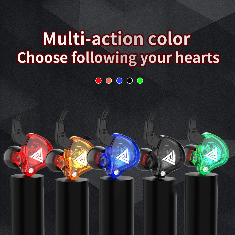 Auriculares In-Ear QKZ AK6 Originales | 6 Unidades Dinámicas con Micrófono, Sonido HIFI Estéreo y Subwoofer Deportivo