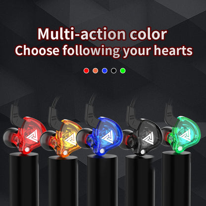 Auriculares In-Ear QKZ AK6 Originales | 6 Unidades Dinámicas con Micrófono, Sonido HIFI Estéreo y Subwoofer Deportivo