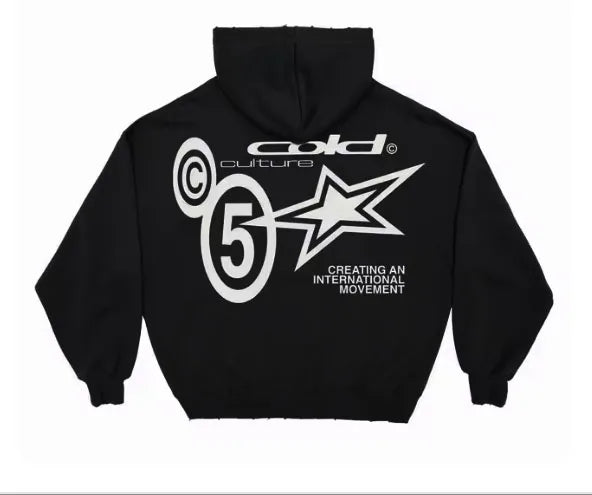 Sudadera Oversize Unisex Estilo Y2K Harajuku Hip Hop con Estampado Gótico