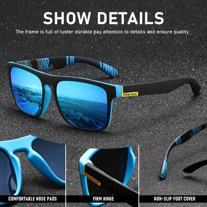 Gafas de Sol Polarizadas Cuadradas Unisex | Estilo Vintage Lujo UV400 para Conducir y Pescar