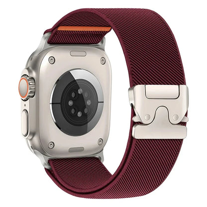 Correa de Nylon Trenzado Elástica para Apple Watch – Compatible Ultra 2, Series 10-6, SE (41mm-49mm)