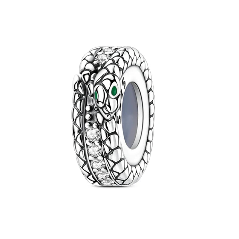 Charm de Plata 925 con Mariposa y Dragón – Abalorio Colorido con Zirconia Arcoíris para Pulseras DIY