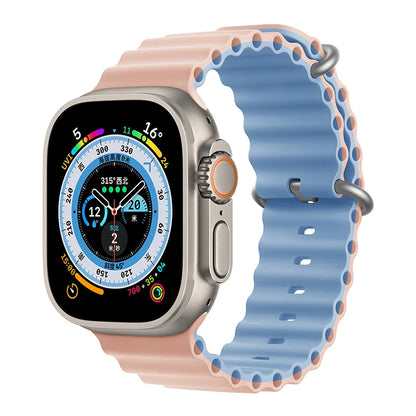 Correa Ocean de silicona para Apple Watch – Compatible Ultra 2, Series 10-5 (38mm-49mm)