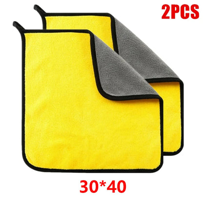 Toalla de Microfibra para Auto 🧽 Paños de Limpieza y Secado | 1/2/6 Piezas Súper Absorbentes para Carro, Moto y Hogar