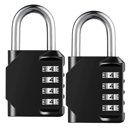 Candado de Combinación 4 Dígitos 🔒 Resettable Antirrobo, Impermeable y Resistente – Candado de Seguridad para Gimnasio, Taquillas, Puertas y Exterior
