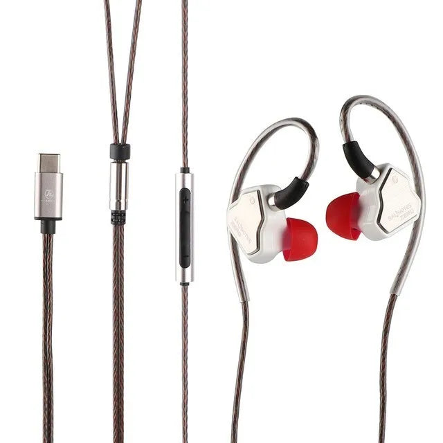 7Hz Salnotes Zero HiFi IEM | Auriculares In-Ear con Driver Dinámico 10mm, Diafragma Metálico, Cable OFC Desmontable, N52 Magnet