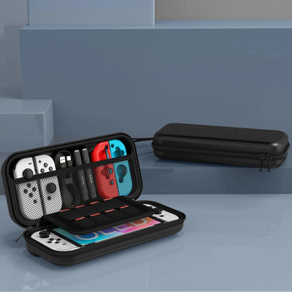 Estuche protector Nintendo Switch OLED – Kit completo con funda, mica, grips y accesorios