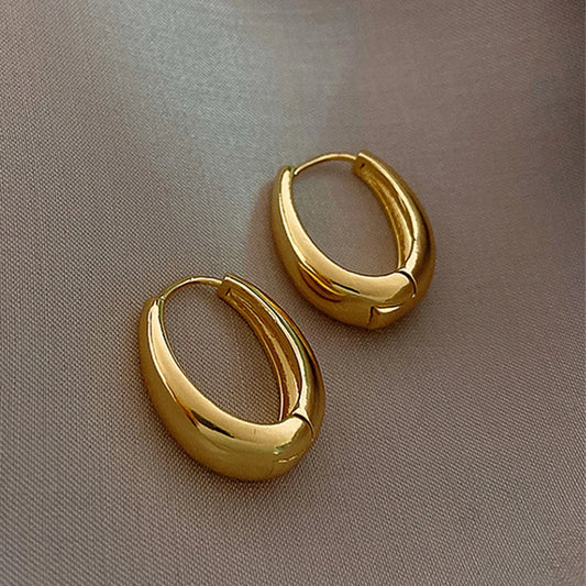 Aretes de Aro Huitan para Mujer | Joyería de Moda Sencilla y Versátil | Accesorios Elegantes para Uso Diario