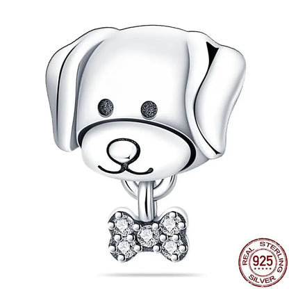 Charm camaleón y luciérnaga en plata 925 – Dije animal brillante, compatible Pandora, pulsera y collar mujer