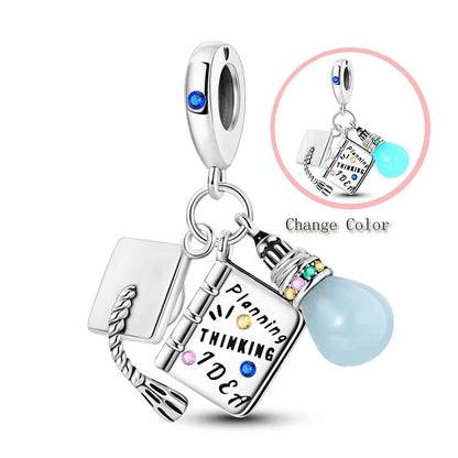 Charm Birrete de Graduación Plata 925 | Compatible Pandora Original