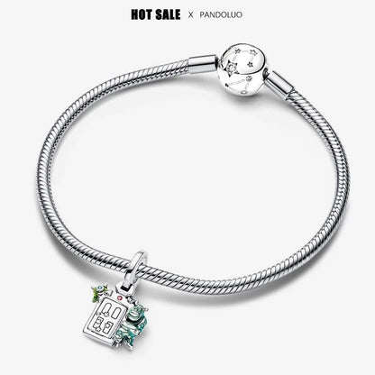 Charm Pixar Monsters Inc Puerta en Plata 925 – Abalorio para Pulseras Originales Mujer