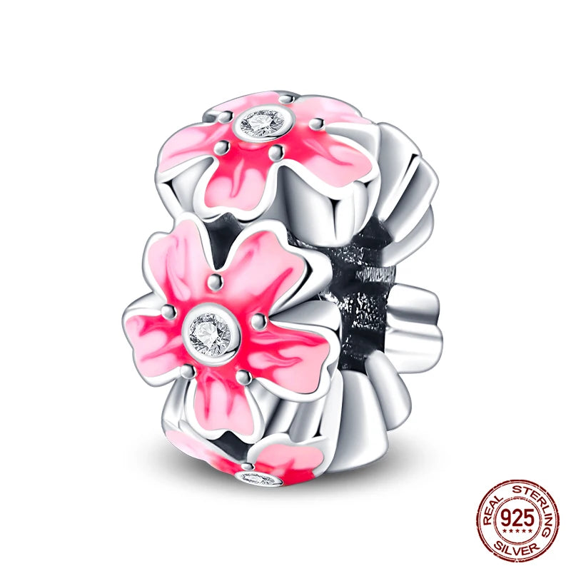 100% 925 Sterling Silver Creative Blue Luminous Firefly Charms Pendants Fit Qikaola 925 Original Bracelets DIY Birthday Jewelry