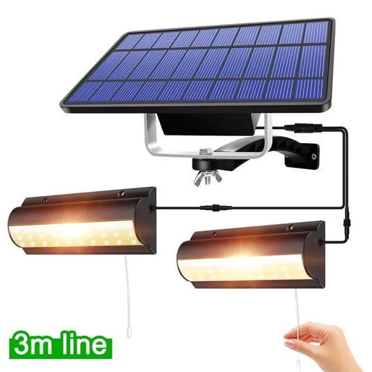 Lámpara Colgante Solar Mejorada – Luz LED Interior/Exterior con Interruptor y Cable de 3m, IP65 Impermeable