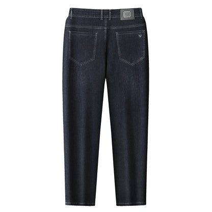 Jeans Oversize Hombre Tallas Grandes | Pantalón Vaquero Negro y Azul Alta Cintura 140kg Casual 2025