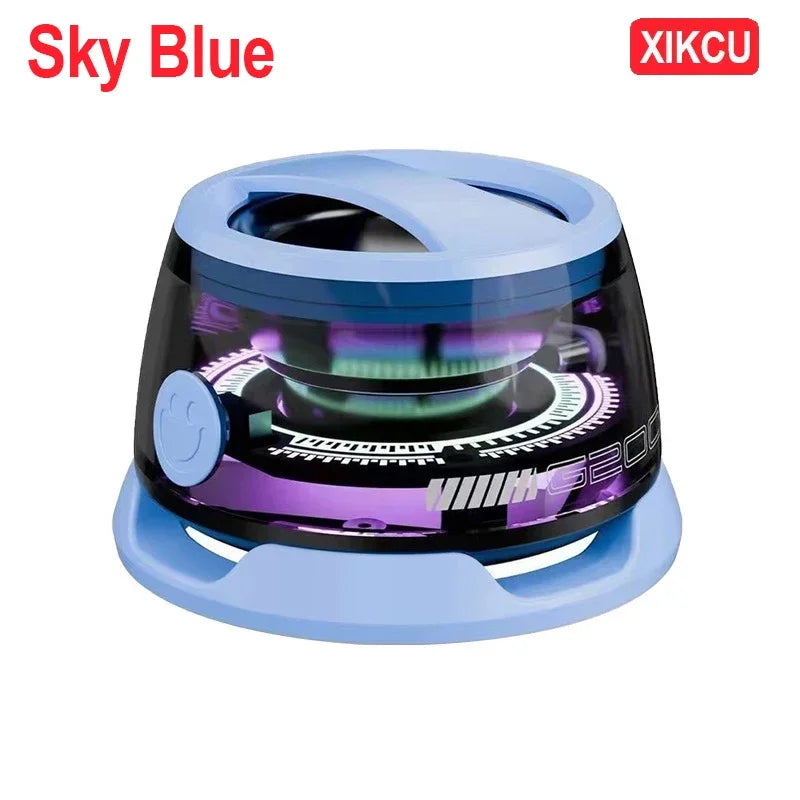 XIKCU Portable Bluetooth Speaker G200 RGB Lighting Magnetic Speaker BT5.0 Mini Sound Box 7 Hours Playback Phone Holder