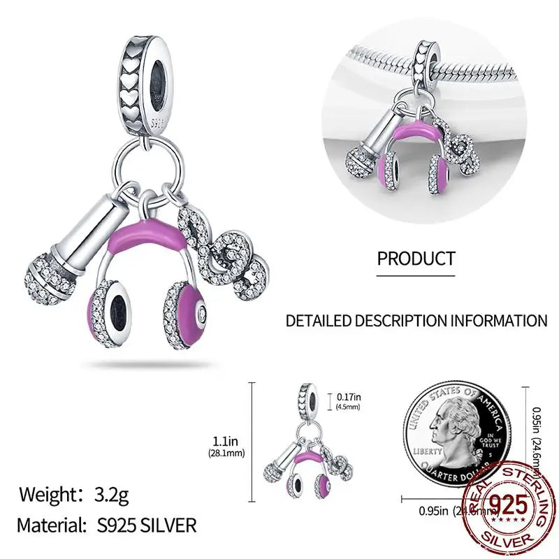 Charm camaleón y luciérnaga que brilla en la oscuridad – Plata 925 para pulsera tipo Pandora, joyería DIY única