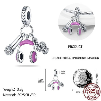 Charm camaleón y luciérnaga que brilla en la oscuridad – Plata 925 para pulsera tipo Pandora, joyería DIY única