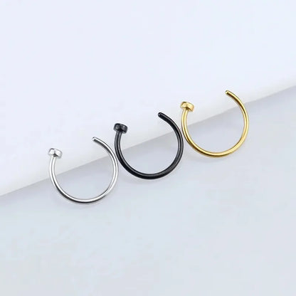 Set de 2/6 Piercings Falsos de Nariz y Labio – Aros de Acero Inoxidable 316L para Mujer