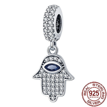 Charm Mano de Fátima con Ojo Todo lo Ve en plata 925 – Compatible Pandora, pulsera y collar mujer 2025
