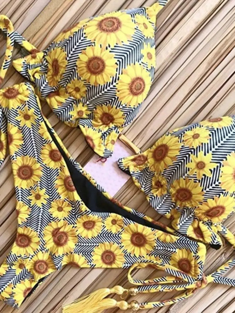 RUOTONGSEPT Bikini Estampado Mujer 2022 | Bandage Brasileño 2 Piezas