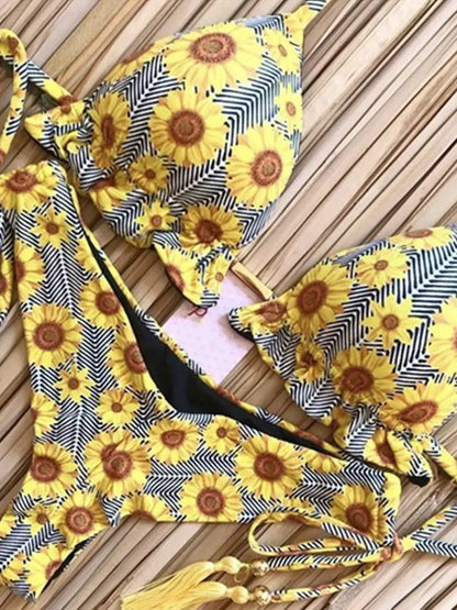 RUOTONGSEPT Bikini Estampado Mujer 2022 | Bandage Brasileño 2 Piezas