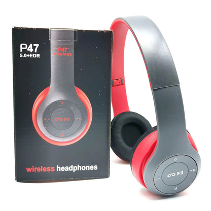 Auriculares P47 Inalámbricos Bluetooth 5.0 | Cascos Estéreo Plegables con Micrófono, Cancelación de Ruido y Control de Voz