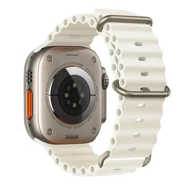 Correa Ocean Band Compatible con Apple Watch | Pulsera Deportiva Ajustable 49mm 45mm 44mm 41mm 40mm Series SE 3 6 7 8 9 10 Ultra