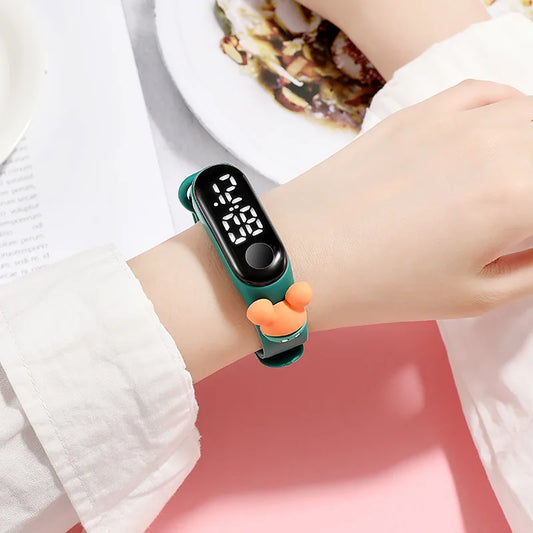 Reloj Infantil LED Deportivo | Pulsera Electrónica de Dibujos Animados para Niños y Niñas Impermeable