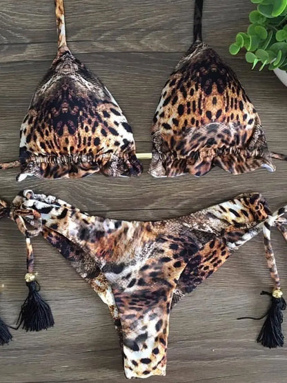 RUOTONGSEPT Bikini Estampado Mujer 2022 | Bandage Brasileño 2 Piezas