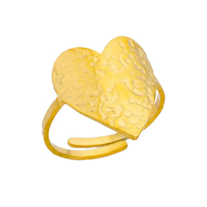 Anillos Clásicos de Acero Inoxidable 316L para Mujer - Color Dorado de Lujo Antialérgico y Duradero