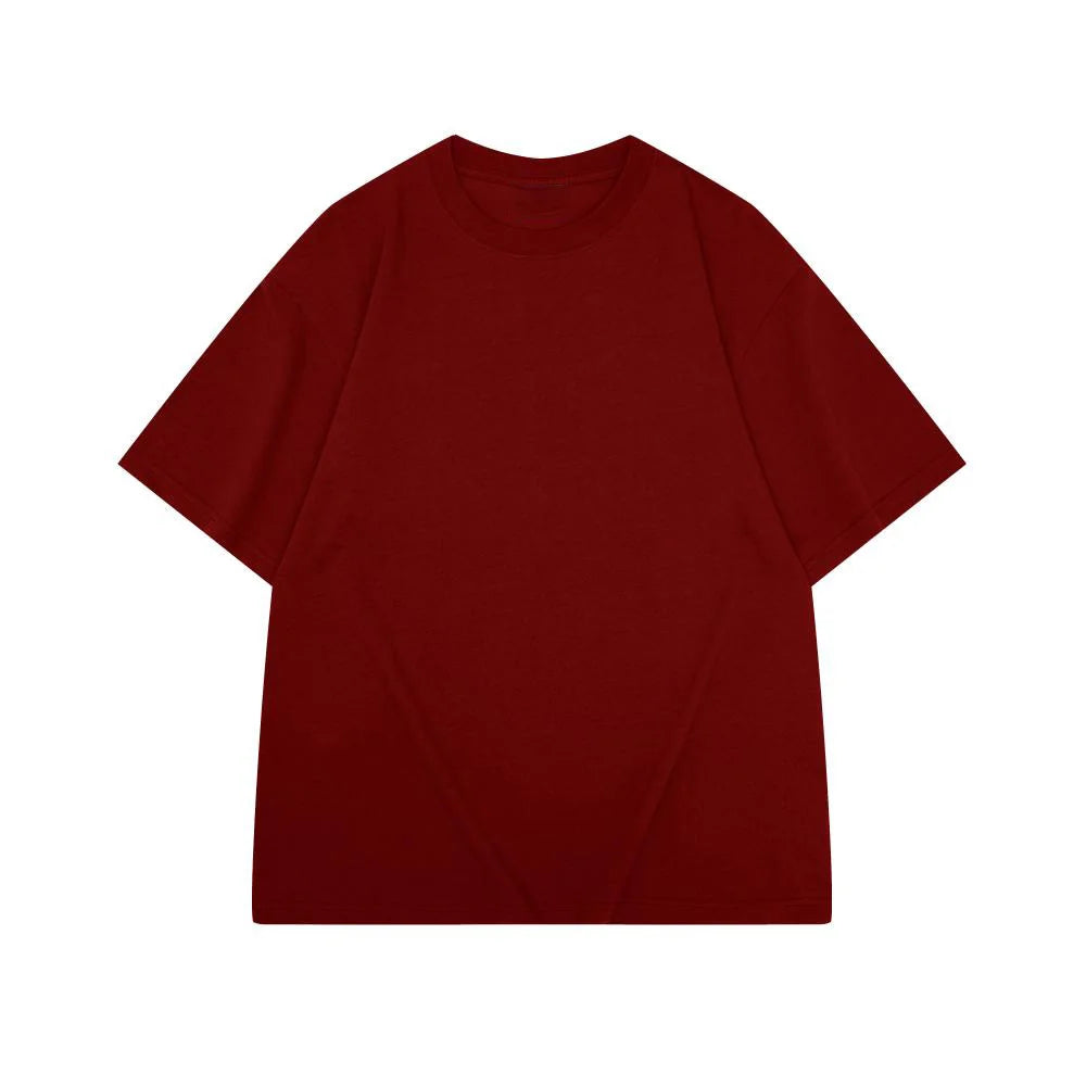 Camiseta Hombre 2025 | Oversize Algodón Pesado Manga Corta para Verano