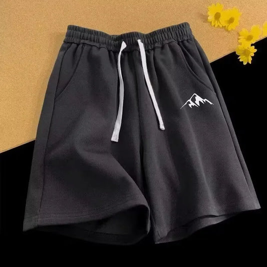 Shorts Oversize para Hombre – Pantalones Cortos Casual Estilo Chino con Estampado de Montañas, Tallas M-8XL, Ideal para Baloncesto