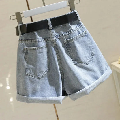 Shorts Vaqueros Mujer Verano | Denim Oversize Cintura Alta Pierna Ancha Streetwear