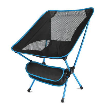 Silla Plegable Ultraligera – Portátil de Aluminio y Nylon para Camping, Pesca y Jardín
